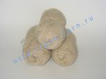 Пряжа для вязания в мотках 9/3. 95% Шерсть, 5% полиэстер. Цвет натуральный (бежевый)