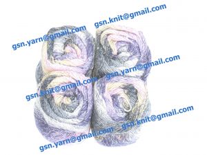 Узелковая пряжа, непсы (NEPS yarn, пряжа с "включениями") 2/1. 55% Хлопок, 40% вискоза, 5% натуральный шелк (mulberry silk). Основные цвета синий, фиолетовый, серый и их оттенки