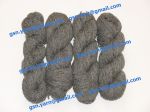 Узелковая пряжа, непсы (NEPS yarn, пряжа с "включениями") 5,7/2. 40% Шерсть, 30% нейлон, 30% акрил. Цвет темно-серый