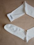 [2] Бесшовные мужские носки из мерсеризованного хлопка. Цвет натуральный / белый. Размер 44 - 45