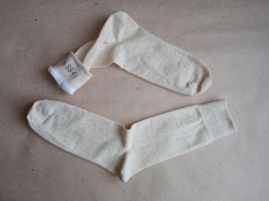УД | УС | УТ носки из конопли и хлопка / конопляные носки. Цвет натуральный (кремовый / белый). Размер 39 - 41