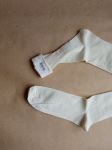 [2] УДЛИНЕННЫЕ + УСИЛЕННЫЕ носки из чистой рами / крапивные носки. Цвет натуральный (белый / кремовый). Размер 44 - 45