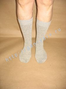 УДЛИНЕННЫЕ + УСИЛЕННЫЕ носки из конопли и хлопка / конопляные носки. Цвет серый меланж. Размер 41 - 43