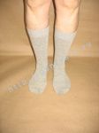 [1] УДЛИНЕННЫЕ + УСИЛЕННЫЕ носки из конопли и хлопка / конопляные носки. Цвет серый меланж. Размер 41 - 43