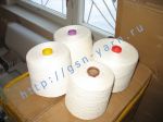 Эко пряжа, органическая пряжа (eco yarn, organic yarn) для вязания и ткачества 16/2. 100% Конопля. Цвет натуральный (белый)