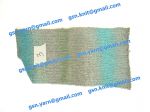 Узелковая пряжа, непсы (NEPS yarn, пряжа с "включениями") 1,6/1. 50% Натуральный шелк (mulberry silk), 17% вискоза, 17% акрил, 16% хлопок. Основные цвета зеленый, серый, голубой и их оттенки