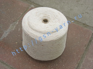 Узелковая пряжа, непсы (NEPS yarn, пряжа с "включениями") 15,5/2. 55% Хлопок, 33% акрил, 12% нейлон. Цвет