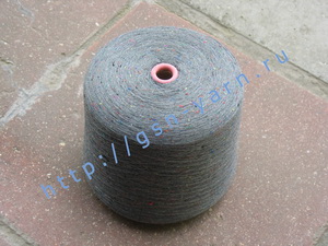 Узелковая пряжа, непсы (NEPS yarn, пряжа с "включениями") 28/2. 60% Хлопок, 40% полиэстер. Цвет
