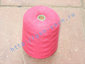 Пряжа 26/2 на бобинах для ручного и машинного вязания, ткачества. Узелковая пряжа, пряжа с включениями (NEPS yarn). 60% Вискоза, 20% шерсть (soft wool), 10% натуральный шелк (mulberry silk), 10% беби альпака (baby alpaca). Цвет ярко-розовый + разноцветные