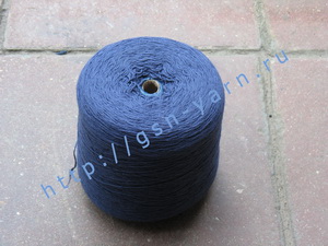 Пряжа 10,2/3 на бобинах для ручного и машинного вязания, ткачества. 60% Хлопок, 40% натуральный шелк (mulberry silk). Цвет ярко-синий