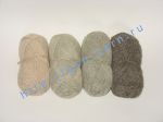 Пряжа для вязания в мотках 9/3. 95% Шерсть, 5% полиэстер. Цвет натуральный (коричнево-серый меланж)