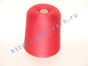 Пряжа 120/2. 100% Натуральный шелк (mulberry silk). Цвет красный (ярко-розовый)