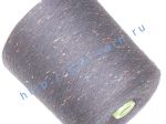 Узелковая пряжа, непсы (NEPS yarn, пряжа с "включениями") 15/1. 65% Вискоза, 35% хлопок. Цвет темно-синий + разноцветные вкрапления