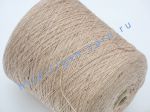 Узелковая пряжа, непсы (NEPS yarn, пряжа с "включениями") 11/2. 60% Хлопок, 30% нейлон, 10% шерсть. Цвет персиковый