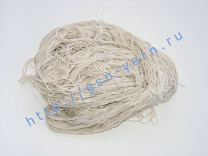 Толстая пряжа, пряжа шнурок 1,8/1. 100% Натуральный шелк (mulberry silk). Цвет белый