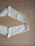 [2] УДЛИНЕННЫЕ + УСИЛЕННЫЕ носки из чистой рами / крапивные носки. Цвет натуральный (белый / кремовый). Размер 44 - 45