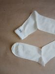 [2] УДЛИНЕННЫЕ + УСИЛЕННЫЕ носки из чистого льна / льняные носки. Цвет натуральный (кремовый / белый). Размер 39 - 41