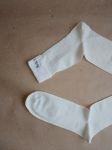 [2] УДЛИНЕННЫЕ + УСИЛЕННЫЕ носки из чистого льна / льняные носки. Цвет натуральный (кремовый / белый). Размер 42 - 43