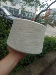 Пряжа 54/1. 100% Антибактериальный, удерживающий запах хлопок (Antibacterial deodorize cotton). Цвет белый