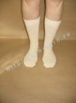 [1] УДЛИНЕННЫЕ + УСИЛЕННЫЕ носки из конопли и хлопка / конопляные носки. Цвет натуральный (белый / кремовый). Размер 41 - 43