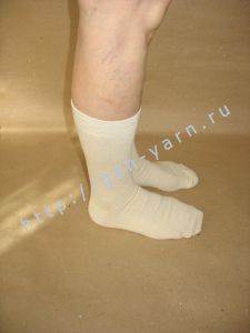 УДЛИНЕННЫЕ + УСИЛЕННЫЕ носки из конопли и хлопка / конопляные носки. Цвет натуральный (белый / кремовый). Размер 44 - 46