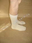 [1] УДЛИНЕННЫЕ + УСИЛЕННЫЕ носки из конопли и хлопка / конопляные носки. Цвет натуральный (белый / кремовый). Размер 44 - 46