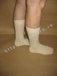 [1] УДЛИНЕННЫЕ + УСИЛЕННЫЕ носки из конопли и хлопка / конопляные носки. Цвет натуральный (белый / кремовый). Размер 38 - 40