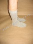 [1] УДЛИНЕННЫЕ + УСИЛЕННЫЕ носки из конопли и хлопка / конопляные носки. Цвет серый меланж. Размер 44 - 46