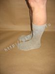 [1] УДЛИНЕННЫЕ + УСИЛЕННЫЕ носки из конопли и хлопка / конопляные носки. Цвет серый меланж. Размер 47 - 48