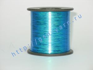 Плоская металлическая нить (метанить / метанит / металлизированная нить / пряжа люрекс), тип M. Цвет сине-зеленый перламутр / перламутровый, сине-зеленый