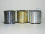 Рыболовный люрекс / Люрекс для рыбалки / Плоский люрекс для рыболовных приманок / Люрекс для вязания мушек / Люрекс для изготовления мандулы. Цвет голографическое темное серебро / темно-серебряный