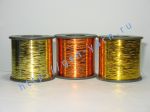 Рыболовный люрекс / Люрекс для рыбалки / Плоский люрекс для рыболовных приманок / Люрекс для вязания мушек / Люрекс для изготовления мандулы. Цвет бледное золото / бледно-золотой