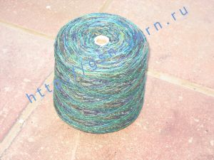 Пряжа "включениями" / пряжа твид / твидовая пряжа / tweed yarn / neps yarn 2/1. 55% Хлопок, 40% вискоза, 5% натуральный шелк (mulberry silk). Цвет темно-зелено-синий + твид