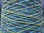 Пряжа "включениями" / пряжа твид / твидовая пряжа / tweed yarn / neps yarn 2/1. 55% Хлопок, 40% вискоза, 5% натуральный шелк (mulberry silk). Цвет светло-зелено-синий + твид