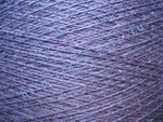 Пряжа 26/2 на бобинах для ручного и машинного вязания, ткачества. Узелковая пряжа, пряжа с включениями (NEPS yarn). 55% Хлопок, 20% шерсть (soft wool), 15% беби альпака (baby alpaca), 10% натуральный шелк (mulberry silk). Цвет фиолетовый + разноцветные вк