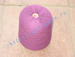 Пряжа 26/2 на бобинах для ручного и машинного вязания, ткачества. Узелковая пряжа, пряжа с включениями (NEPS yarn). 40% Хлопок, 35% шерсть (soft wool), 20% беби альпака (baby alpaca), 5% натуральный шелк (mulberry silk). Цвет фиолетовый + разноцветные вкр