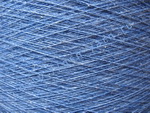 Пряжа 26/1 на бобинах для ручного и машинного вязания, ткачества. Узелковая пряжа, пряжа с включениями (NEPS yarn). 40% Хлопок, 35% шерсть (soft wool), 20% беби альпака (baby alpaca), 5% натуральный шелк (mulberry silk). Цвет сине-белый (меланж ?)