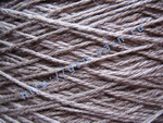 Пряжа 12,6/3 на бобинах для ручного и машинного вязания, ткачества. 60% Хлопок, 40% натуральный шелк (mulberry silk). Цвет коричневый