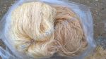 Пряжа в пасмах 65/2. 100% Натуральный шелк тусса (tussah silk). Цвет натуральный (светло-золотой / кремовый)